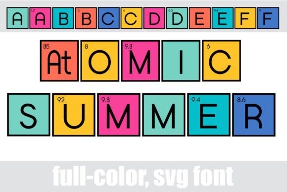 Atomic Summer: A Vibrant Color Font for Editorial Design