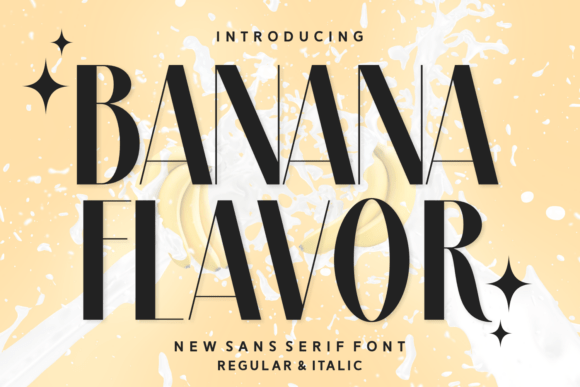 Banana Flavor Typeface: A Modern Sans Serif for Crafters and Sellers