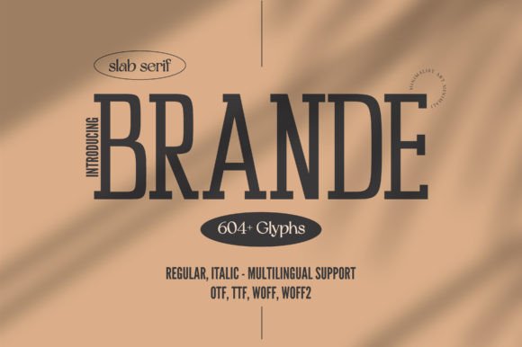 Brande: A Sleek Slab Serif for Elegant Craft Projects