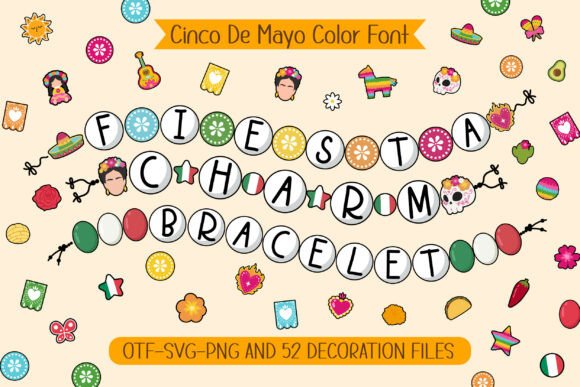Fiesta Charm Bracelet: A Vibrant Color Font for Web Design