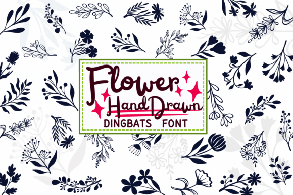 Flower Hand Drawn: A Sketched Dingbats Typeface for Digital Branding