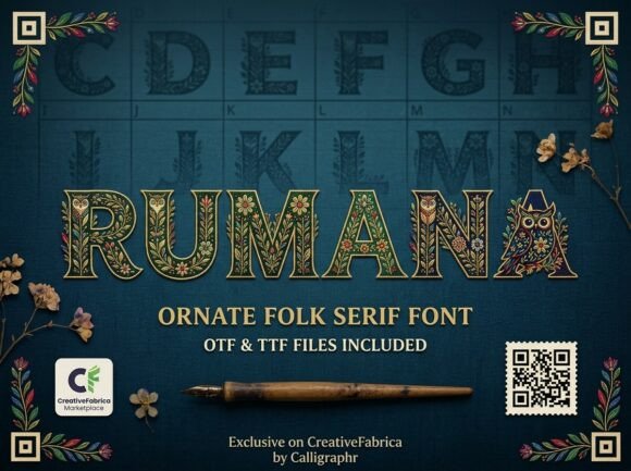 Rumana: A Decorative Serif Typeface for Web & Brand Identity