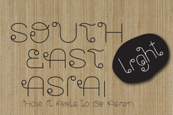 Southeast Asia Light Font: An Oriental-Inspired Typeface for Creative Branding
